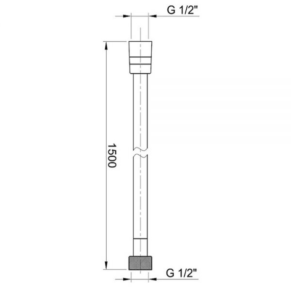 JTP Inox Stainless Steel Metal Shower Hose 1500mm #2