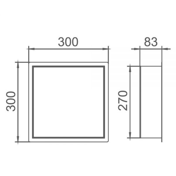 JTP Inox Stainless Steel Shower Niche 300 x 300mm #2