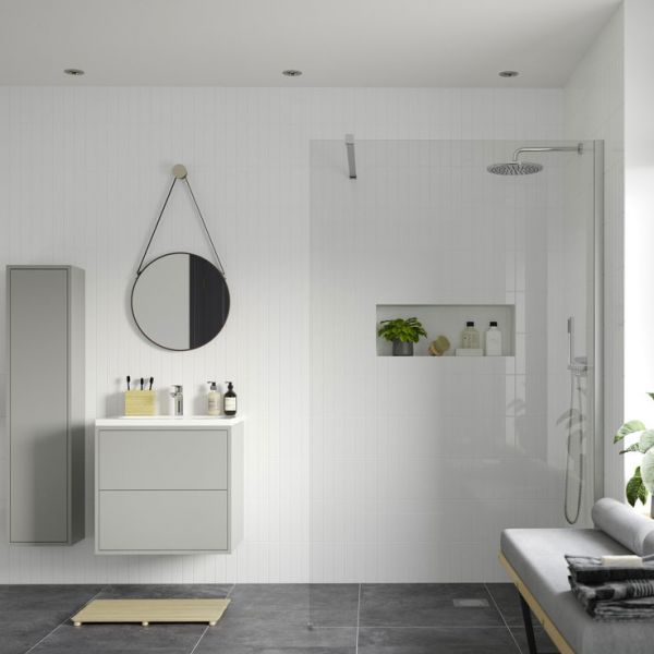Moods Splash Chrome 8mm Wet Room Panel 1200 Wide #3