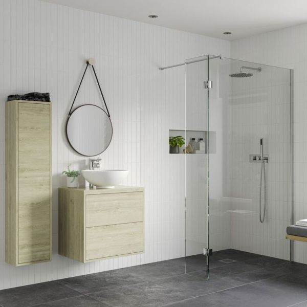 Moods Splash Chrome 8mm Wet Room Panel 1200 Wide #2