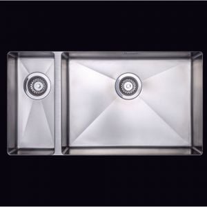 Clearwater Jazz 1.5 Bowl Undermount Stainless Steel Kitchen Sink with Right Hand Main Bowl 800 x 440