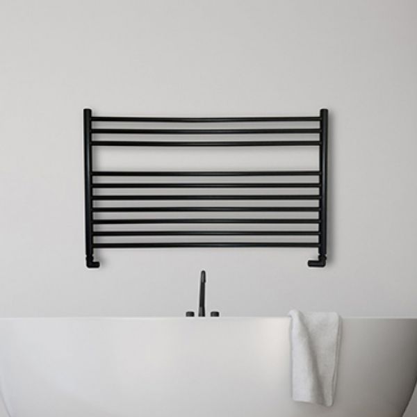 JIS Sussex Newick Black 600mm x 1000mm ELECTRIC Stainless Steel Towel Rail