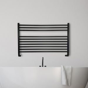 JIS Sussex Newick Black 600mm x 1000mm Stainless Steel Towel Rail