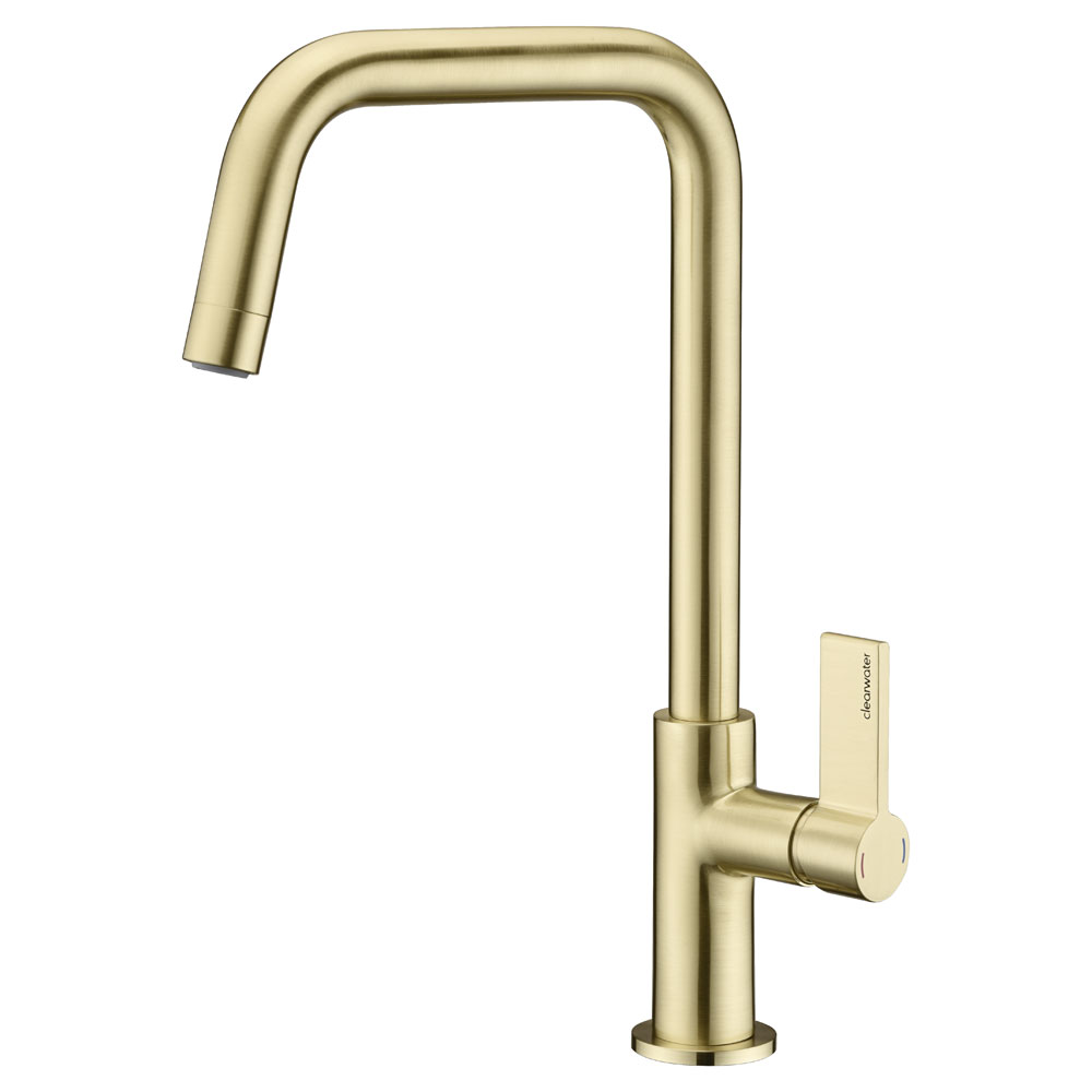 Clearwater Jovian U Single Lever Brushed Brass Monobloc Kitchen Sink Mixer Tap JO3BB