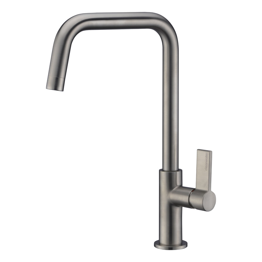 Clearwater Jovian U Single Lever Brushed Nickel Monobloc Kitchen Sink