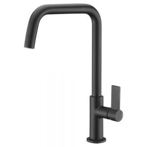 Clearwater Jovian U Single Lever Matt Black Monobloc Kitchen Sink Mixer Tap