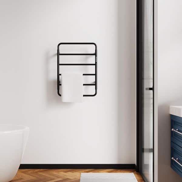 JTP Aero Matt Black 1130 x 475 Electric Towel Rail #2