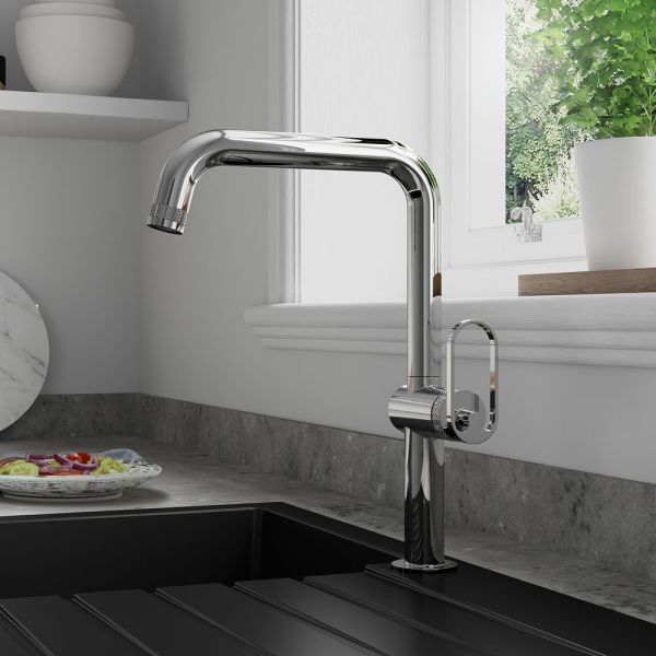 Clearwater Juno Single Lever Chrome Monobloc Kitchen Sink Mixer Tap #4