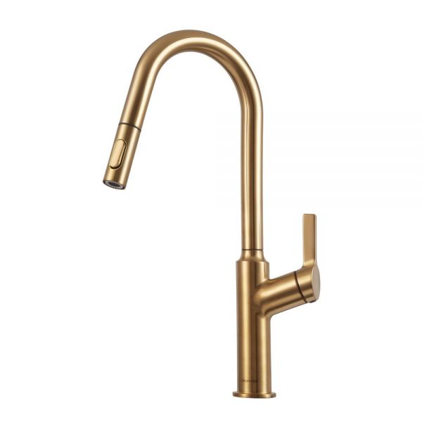 Clearwater Karuma Single Lever Brushed Brass Monobloc Kitchen Sink Mixer Tap