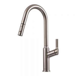 Clearwater Karuma Single Lever Brushed Nickel Monobloc Kitchen Sink Mixer Tap