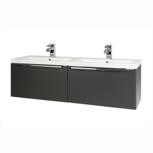 Kartell Kore 1200 Matt Dark Grey Wall Mounted Vanity Unit and Basin