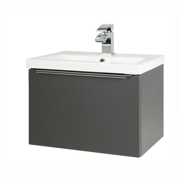 Kartell Kore 500 Matt Dark Grey Wall Mounted Vanity Unit and Basin