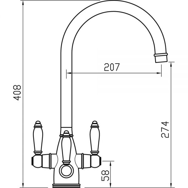 Clearwater Krypton Tri Spar C Brushed Nickel Filtered Water Kitchen Sink Mixer Tap #2