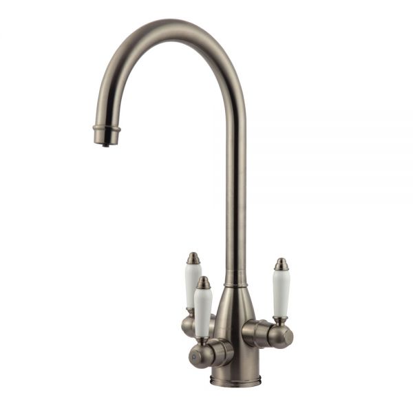 Clearwater Krypton Tri Spar C Brushed Nickel Filtered Water Kitchen Sink Mixer Tap