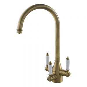 Clearwater Krypton Tri Spar C Brushed Bronze Filtered Water Kitchen Sink Mixer Tap