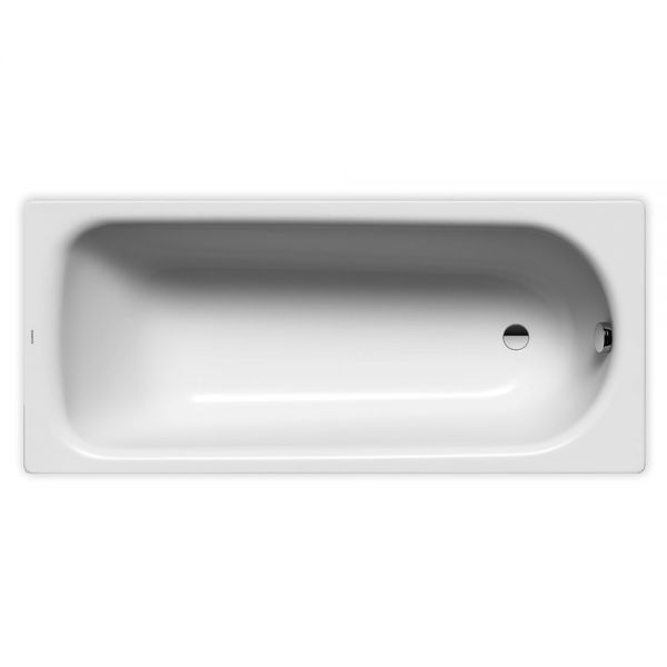 Kaldewei Saniform Plus Anti Slip Single Ended Steel Bath with Grips 1600mm x 700mm 2 Tap Hole