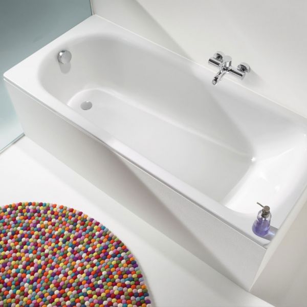 Kaldewei Saniform Plus Anti Slip Single Ended Steel Bath with Grips 1800mm x 800mm 2 Tap Hole #3