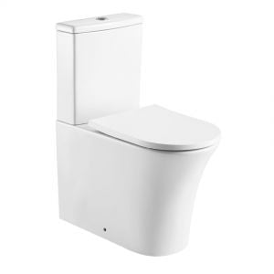 Kartell Kameo Back To Wall Close Coupled Rimless WC with Cistern and Toilet Seat