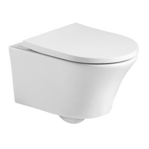 Kartell Kameo Wall Hung Rimless WC with Soft Close Toilet Seat