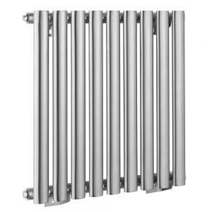 Kartell K Rad Aspen Single 600 x 570 Stainless Steel Oval Tube Designer Radiator