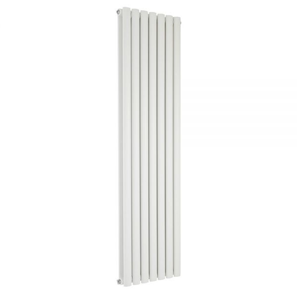 Kartell K Rad Aspen Vertical Double White 1800 x 420 Oval Tube Designer Radiator