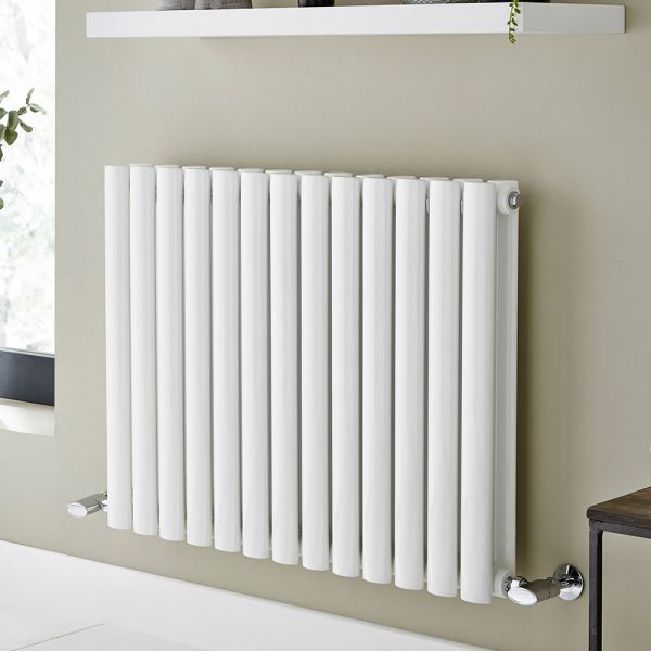 Kartell K Rad Aspen Double White 600 x 540 Oval Tube Designer Radiator #2