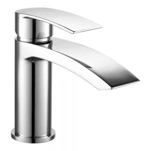 Kartell Curve Chrome Mono Basin Mixer Tap with Click Waste