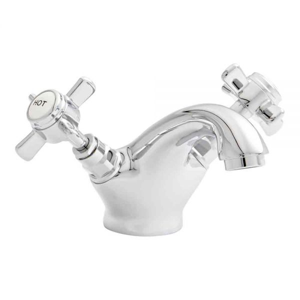 Kartell Klassique Chrome Mono Basin Mixer Tap with Click Waste