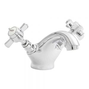 Kartell Klassique Chrome Mono Basin Mixer Tap with Click Waste