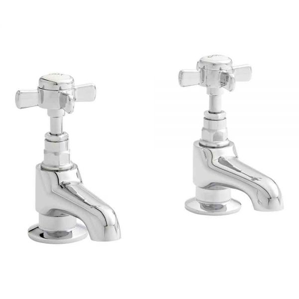 Kartell Klassique Chrome Basin Pillar Taps