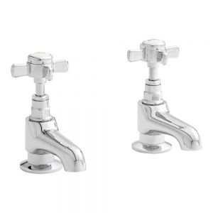 Kartell Klassique Chrome Basin Pillar Taps