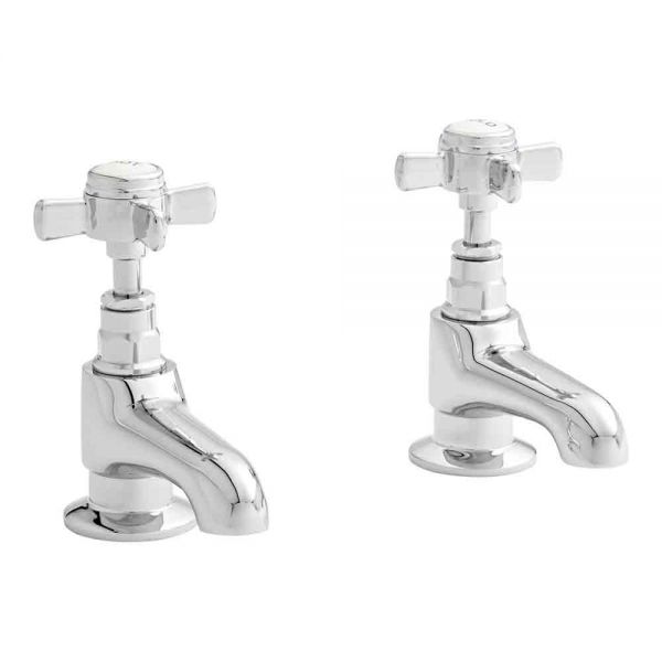 Kartell Klassique Chrome Bath Pillar Taps