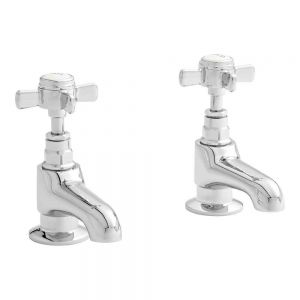Kartell Klassique Chrome Bath Pillar Taps