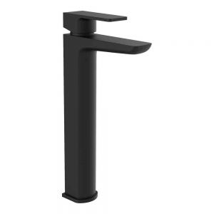Kartell Kolt Matt Black Tall Basin Mixer Tap