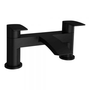 Kartell Nero Curve Matt Black Bath Filler Tap