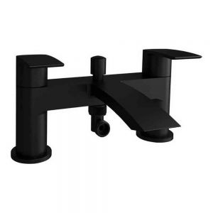 Kartell Nero Curve Matt Black Bath Shower Mixer Tap