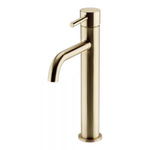Kartell Ottone Brushed Brass Tall Basin Mixer Tap