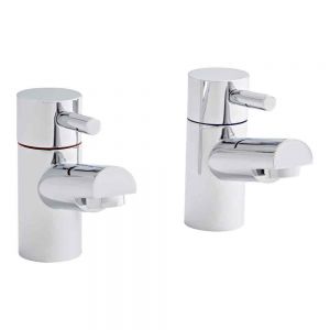Kartell Plan Chrome Basin Pillar Taps
