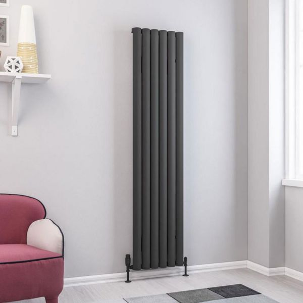 Eastbrook Kelmscott 1800 x 415 Matt Anthracite Aluminium Designer Radiator #2