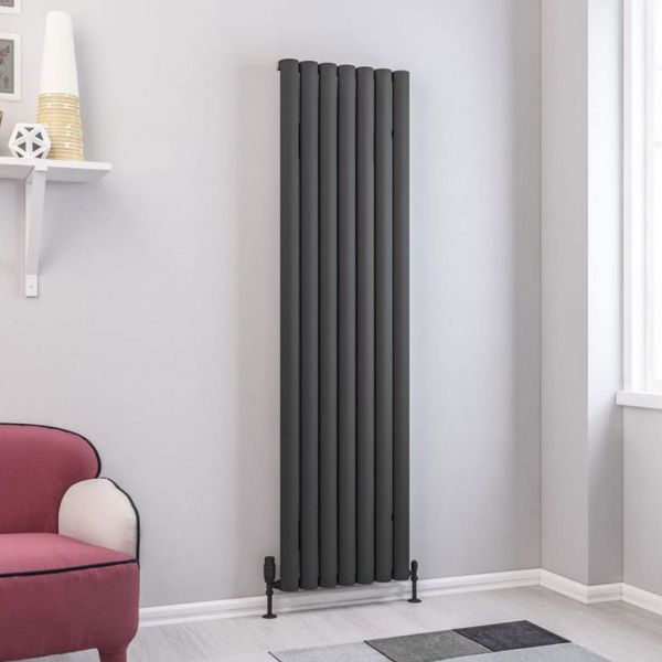 Eastbrook Kelmscott 1800 x 485 Matt Anthracite Aluminium Designer Radiator #2