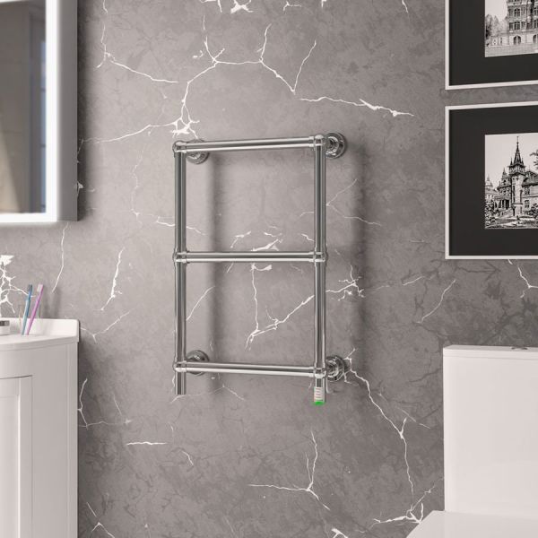 Eastbrook Kennet Dry Element 745 x 500 Chrome Electric Traditional Towel Rail #2