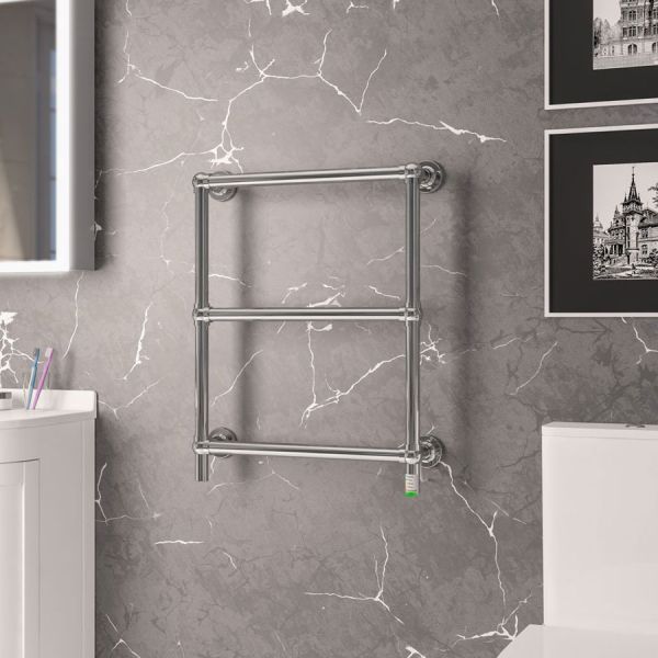 Eastbrook Kennet Dry Element 745 x 600 Chrome Electric Traditional Towel Rail #2