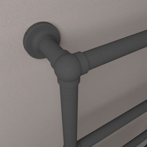 Eastbrook Kennet Dry Element 1253 x 500 Matt Anthracite Electric Traditional Towel Rail #3
