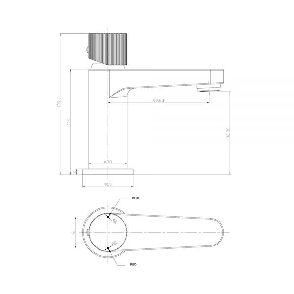 Apex Koko Brass Mini Mono Basin Mixer Tap #4