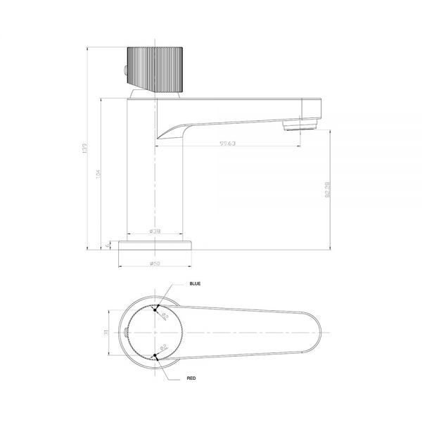 Apex Koko Gunmetal Mini Mono Basin Mixer Tap #4