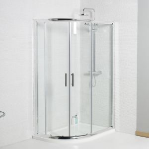 Kartell Koncept Chrome 900 x 760mm Two Door Shower Offset Quadrant Enclosure