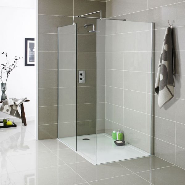 Kartell KV8 760mm Wide Chrome Wetroom Shower Panel