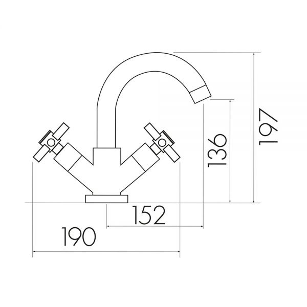 Apex Kross Chrome Mono Basin Mixer Tap #3