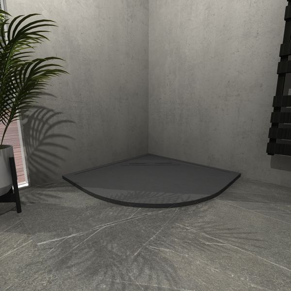 Kudos Connect2 Slip Resistant Slate Effect 1000 x 1000 Quadrant Shower Tray #2