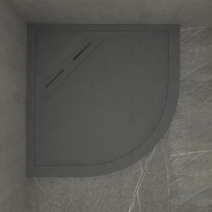 Kudos Connect2 Slip Resistant Slate Effect 900 x 900 Quadrant Shower Tray